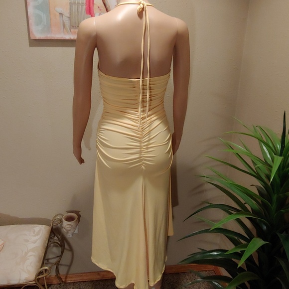 VICTORIA'S SECRET RUCKED HALTER HI-LO DRESS - Picture 4 of 5